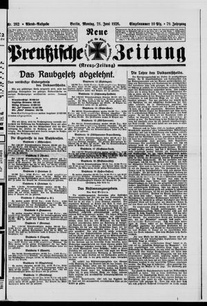 Neue preußische Zeitung vom 21.06.1926