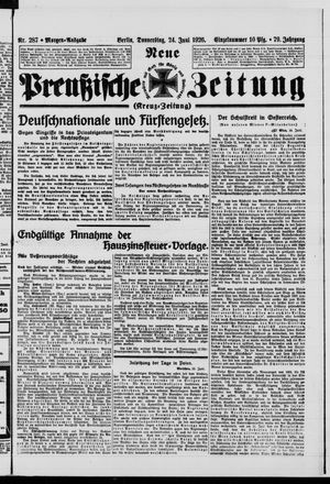 Neue preußische Zeitung vom 24.06.1926