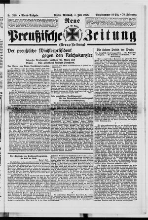 Neue preußische Zeitung vom 07.07.1926