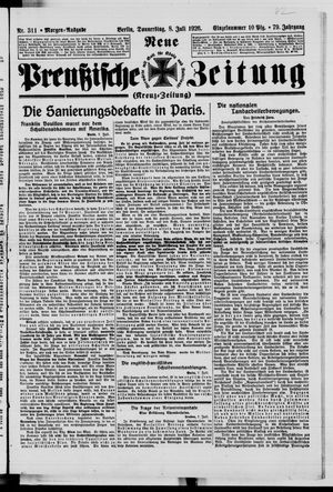 Neue preußische Zeitung vom 08.07.1926