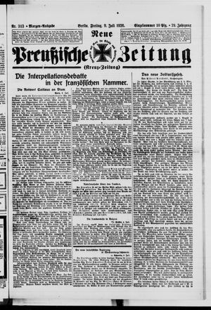 Neue preußische Zeitung vom 09.07.1926