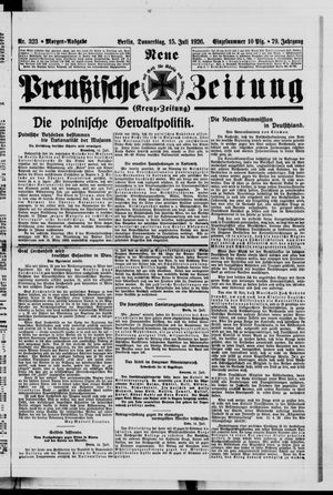 Neue preußische Zeitung vom 15.07.1926