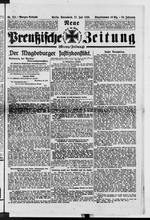 Neue preußische Zeitung vom 31.07.1926