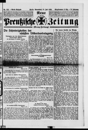 Neue preußische Zeitung vom 31.07.1926
