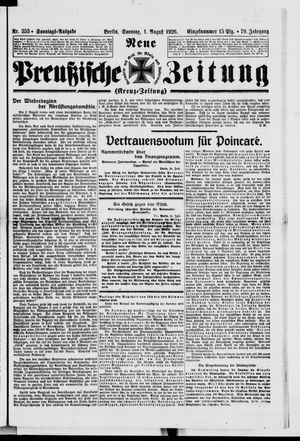 Neue preußische Zeitung vom 01.08.1926