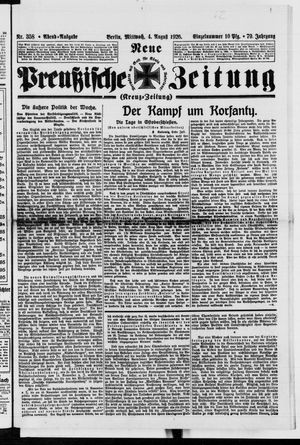 Neue preußische Zeitung vom 04.08.1926