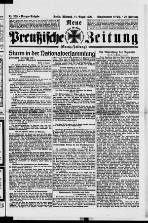 Neue preußische Zeitung vom 11.08.1926