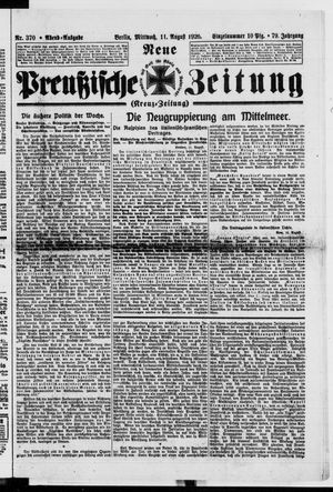 Neue preußische Zeitung vom 11.08.1926