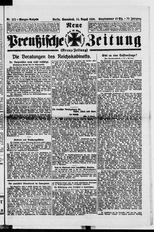 Neue preußische Zeitung vom 14.08.1926