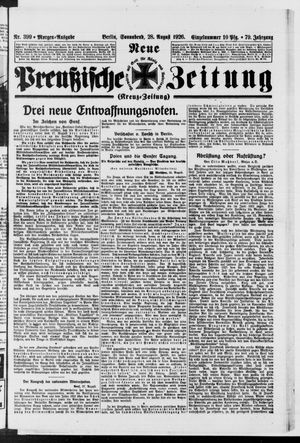 Neue preußische Zeitung vom 28.08.1926