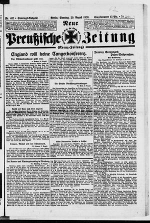 Neue preußische Zeitung vom 29.08.1926
