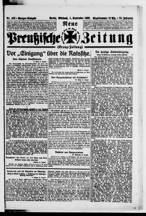 Neue preußische Zeitung vom 01.09.1926