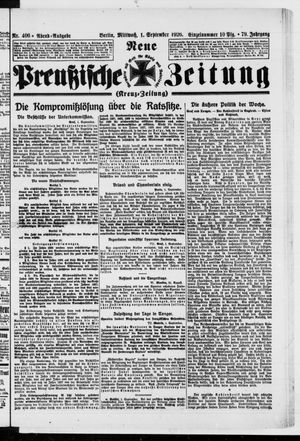 Neue preußische Zeitung vom 01.09.1926