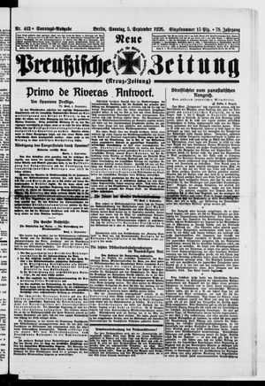 Neue preußische Zeitung vom 05.09.1926