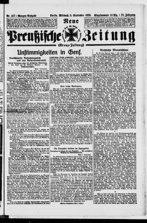 Neue preußische Zeitung vom 08.09.1926