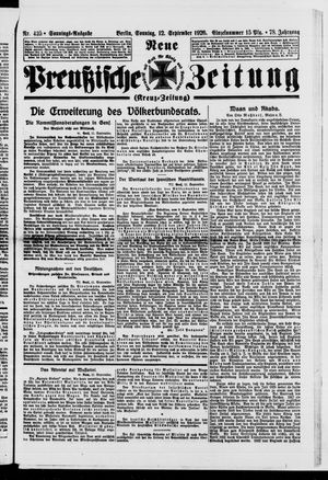 Neue preußische Zeitung vom 12.09.1926