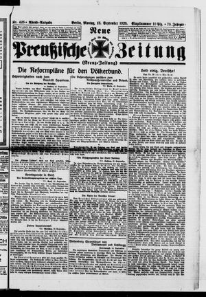 Neue preußische Zeitung vom 13.09.1926