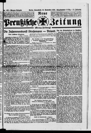 Neue preußische Zeitung vom 18.09.1926