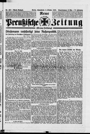 Neue preußische Zeitung vom 02.10.1926