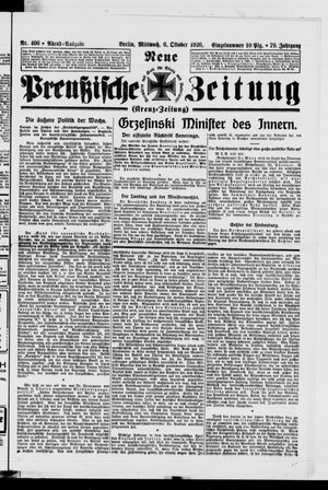 Neue preußische Zeitung vom 06.10.1926