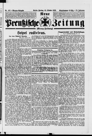 Neue preußische Zeitung vom 15.10.1926