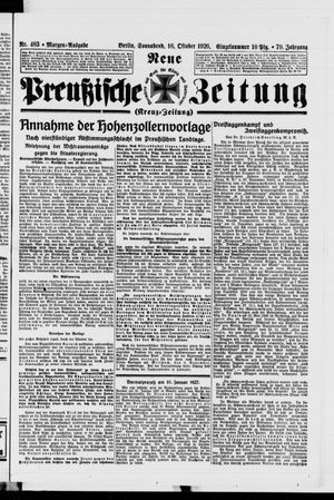 Neue preußische Zeitung vom 16.10.1926