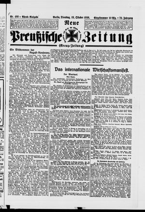 Neue preußische Zeitung vom 19.10.1926