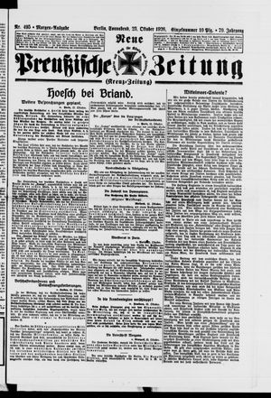 Neue preußische Zeitung vom 23.10.1926