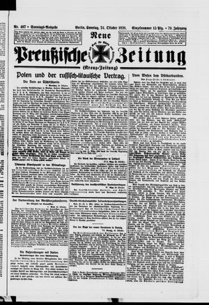 Neue preußische Zeitung vom 24.10.1926