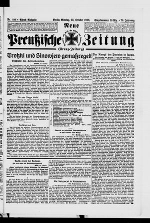 Neue preußische Zeitung vom 25.10.1926
