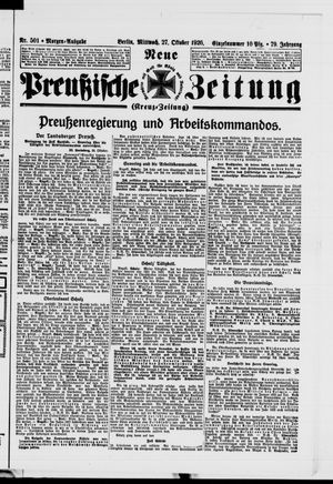 Neue preußische Zeitung vom 27.10.1926