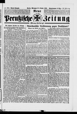 Neue preußische Zeitung vom 27.10.1926