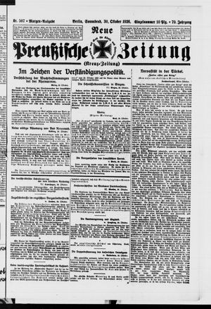 Neue preußische Zeitung vom 30.10.1926