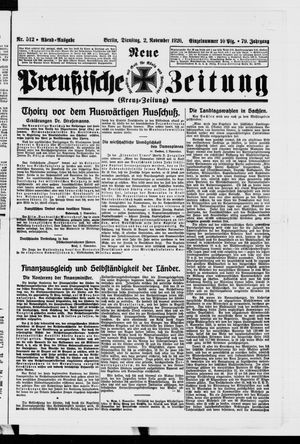 Neue preußische Zeitung vom 02.11.1926