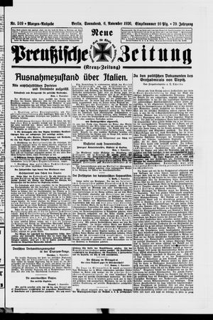 Neue preußische Zeitung vom 06.11.1926