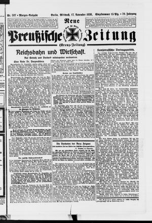 Neue preußische Zeitung vom 17.11.1926