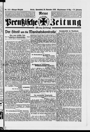 Neue preußische Zeitung vom 20.11.1926