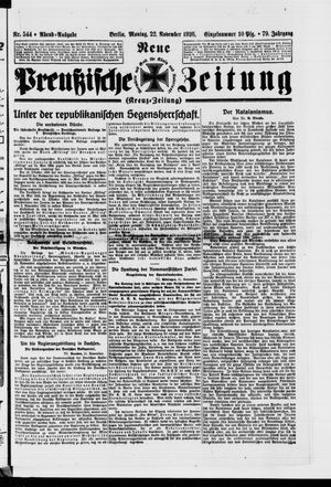 Neue preußische Zeitung vom 22.11.1926