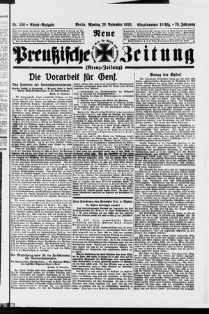 Neue preußische Zeitung vom 29.11.1926