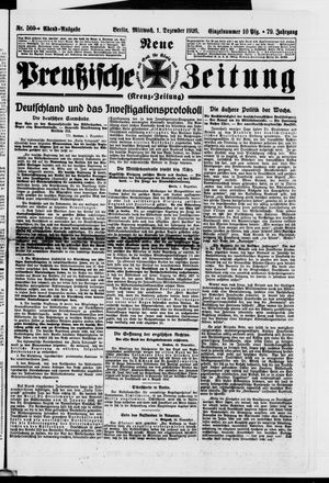 Neue preußische Zeitung vom 01.12.1926