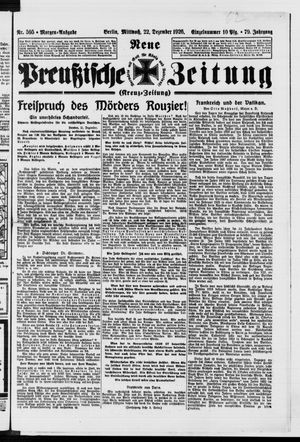Neue preußische Zeitung vom 22.12.1926