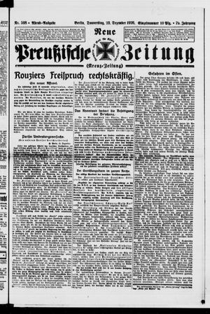 Neue preußische Zeitung vom 23.12.1926