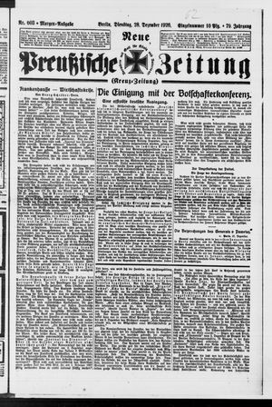 Neue preußische Zeitung vom 28.12.1926
