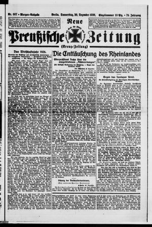 Neue preußische Zeitung vom 30.12.1926