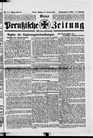 Neue preußische Zeitung vom 10.01.1927