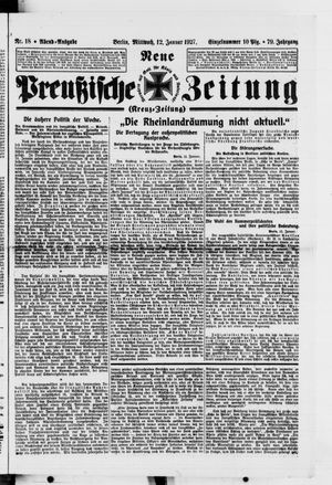 Neue preußische Zeitung vom 12.01.1927