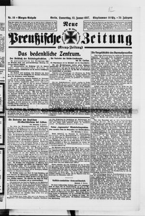 Neue preußische Zeitung vom 13.01.1927