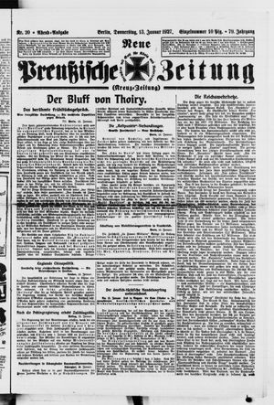 Neue preußische Zeitung vom 13.01.1927