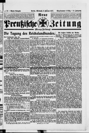 Neue preußische Zeitung vom 02.02.1927