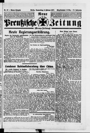Neue preußische Zeitung vom 03.02.1927
